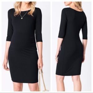 Seraphine Tessa Black Maternity Shift Dress 8